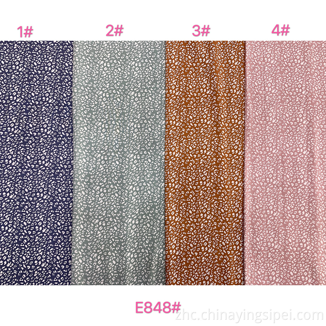 ISP纺织女装布料织物普通编织的人造丝纺织品材料印花织物用于礼服